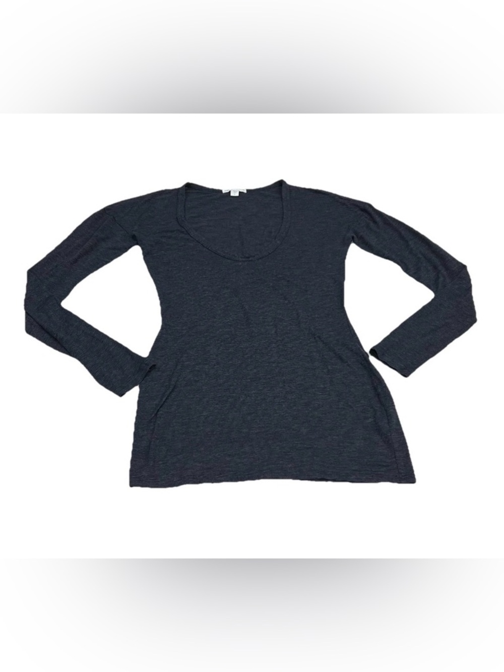 James Perse Standard Striped Scoop Neck Long Sleeve Top Women's Size 1